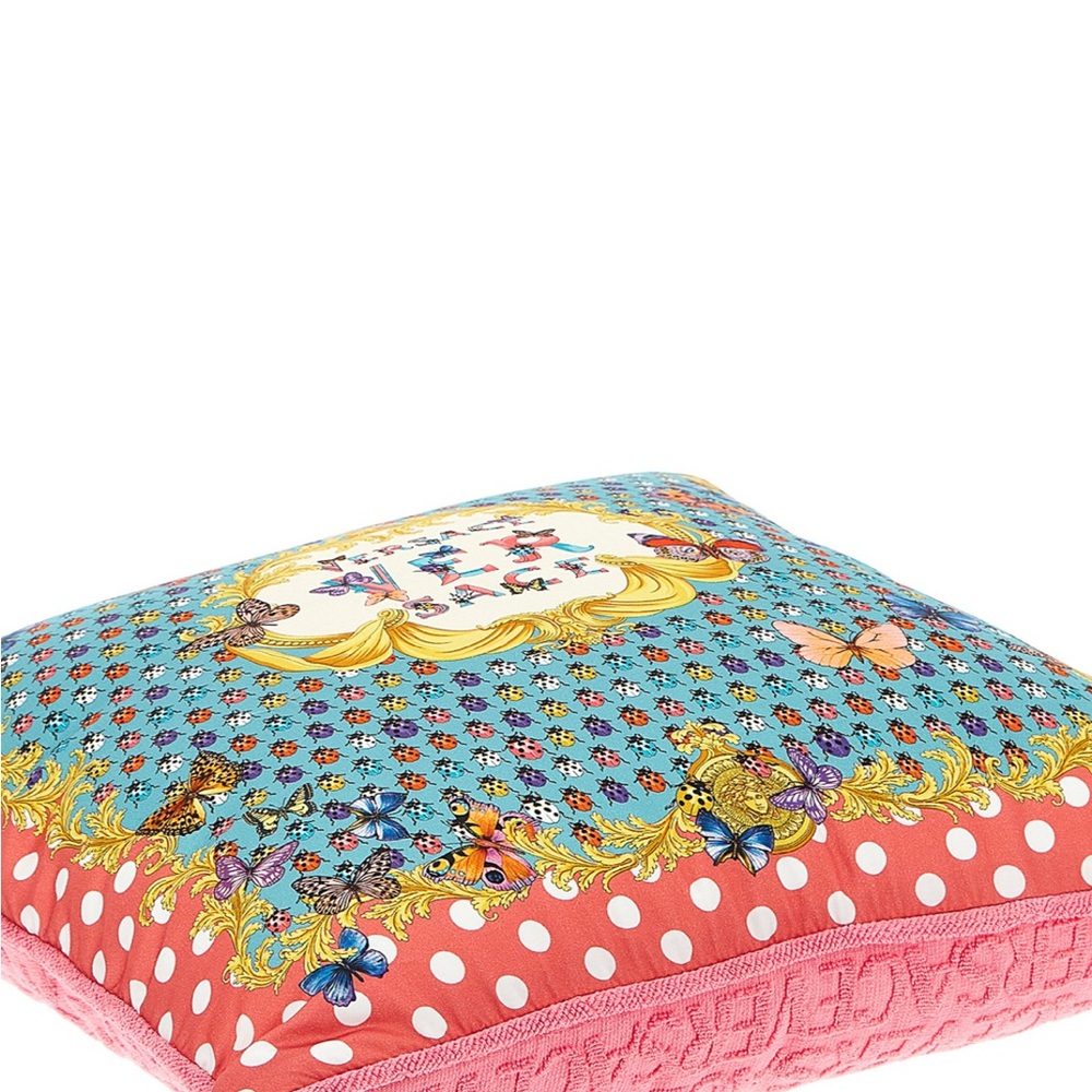 Versace Multicolor Butterfly and Dot Cushion - Picture 3 of 4